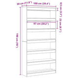 Book Cabinet Brown Engineered Wood 3333929