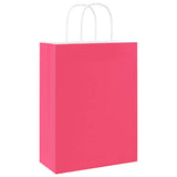 Paper Bags 250 pcs with Handles Pink 26x12x35 cm 4101674