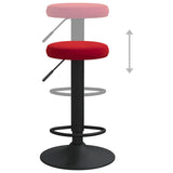 Bar Stools 2 pcs Wine Red Velvet 333149