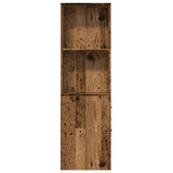 Narrow Bathroom Cupboard with Wheels Old Wood Engineered Wood 855302
