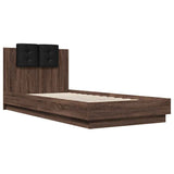 Bed Frame without Mattress Brown Oak 90x200 cm 3209946