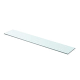 Shelves 2 pcs Panel Glass Clear 90x15 cm 3051578
