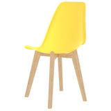 Dining Chairs 6 pcs Yellow Plastic 289118