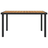 Garden Table Brown 140x90x74 cm Aluminium and WPC 312210