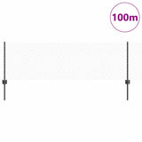 Welded Wire Fence 100 x 0.6 m PVC-Coated Steel Grey 3336923