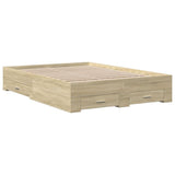 Bed Frame with Drawers without Mattress Sonoma Oak 120x190 cm Small Double 3280414