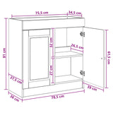 Bathroom under Sink Cabinet High Gloss White 890078