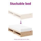 Day Bed without Mattress 100x200 cm Solid Wood Pine 859238