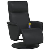 Massage Recliner Chair Black 71 x 90 x 105 cm Faux Leather 42018597