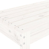 Garden Bench White 110x38x45 cm Solid Wood Pine 825094