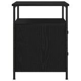 Bedside Cabinet Black Oak 34 x 35.5 x 50 cm Engineered Wood 862921