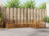 Outdoor Sofa Set 4 pcs Natural Solid Acacia Wood 3373394