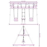 Outdoor Swing Set with Swings and Ladder 3283591