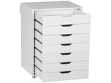 Seven-Drawer Filing Cabinet, with Wheels - White T3398P330433