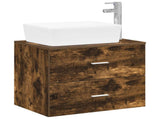 Bathroom Furniture Set Smoked Oak Engineered Wood 3404394