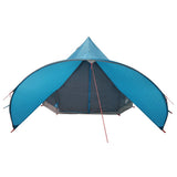 Teepee Tent 3-Person with Roof Blue and Grey 312 x 312 x 197 cm 42004009
