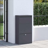 Parcel Drop Box with Storage Anthracite 44 x 22 x 82 cm Steel 874921