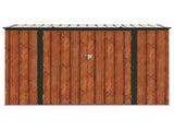 Garden Storage Box Brown 214 x 82 x 132 cm Steel 42011286