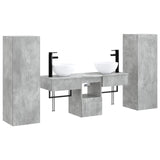 Bathroom Furniture Set 5 pcs Concrete Grey 33 x 34.5 x 100 cm 3405966