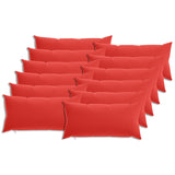 Cushion Cover 12 pcs HEERLEN Red 40 x 80 cm Polyester 910047