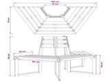 Tree Bench 160 x 70 x 86 cm Solid Acacia Wood Natural 42034670
