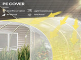 Polytunnel Greenhouse Walk-in Grow House with PE Cover, Door and Galvanised Steel Frame, 3 x 2 x 2m, T3398P315931