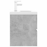 Sink Cabinet with Built-in Basin Concrete Grey Engineered Wood 3071652