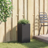 ZNTS Garden Planter Black 30x30x60 cm Poly Rattan 366410