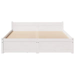 Bed Frame without Mattress White 120x190 cm Small Double Solid Wood Pine 3301677