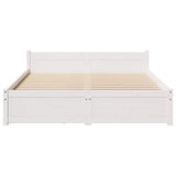 Bed Frame without Mattress White 120x190 cm Small Double Solid Wood Pine 3301677