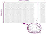 Hexagon Fence Green 1.4 x 10 m PVC 42005355