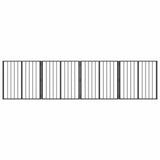 Dog Gate 4 pcs Black 80 x 80 cm Galvanised Steel 892006