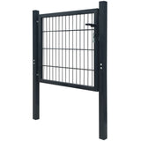2D Fence Gate Anthracite Grey 100x80 cm 141740