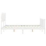 Bed Frame without Mattress White 140x200 cm Solid Wood Pine 3193467