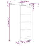 Sliding Door Set Manual ORKDAL Natural and white 93 x 211 cm 3333432
