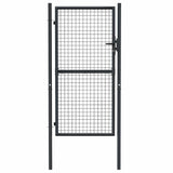 145774 Mesh Garden Gate Galvanised Steel 100x175 cm Grey