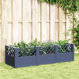 Garden Planter with Pegs Blue Grey 123.5x43.5x43.5 cm PP 368019