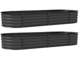 Galvanised Raised Garden Bed, Metal Planter Box with Safety Edging, for Flowers, Herbs, Succulents, T3398P377612