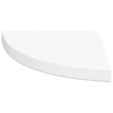 Floating Corner Shelves 4 pcs High Gloss White 35x35x3.8 cm MDF 323909