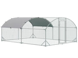Walk In Chicken Run Galvanised Chicken Coop Hen Poultry House Cage Pet Playpen Garden with T3398P425331