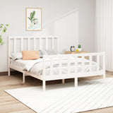 Bed Frame without Mattress White 120x200 cm Solid Wood Pine 3106699