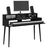 Studio Desk Black Oak 110 x 42.5 x 36 cm Engineered Wood 8006733