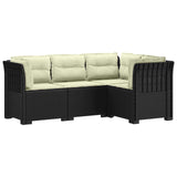 4-Seater Garden Sofa with Cushions Rattan Look PP Anthracite 3443978