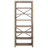 7-Tier Bookcase 80x30x200 cm Solid Wood Acacia 345082