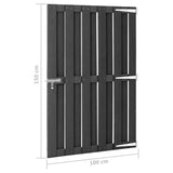 Garden Gate WPC 100x150 cm Grey 49085