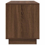 TV Cabinet with LED Lights Brown Oak 100x41x50 cm 861415
