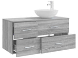 Bathroom Furniture Set 2 pcs Grey Sonoma Engineered Wood 3403949