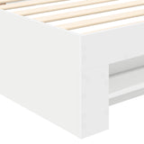 Bed Frame with Headboard White 80 x 200 cm Engineered Wood 3408809