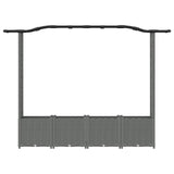 Raised Bed with Trellis and Roof Light Grey 204 x 40 x 141 cm 42032580