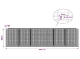 Gabion with 3.5 mm Wire and 5x2.5 cm Mesh 600x30x200 cm 3461814
